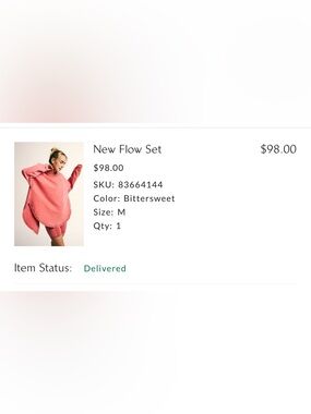 Free People Movement New Flow Set in Coral